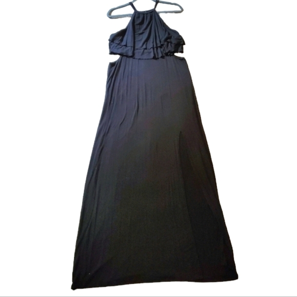American Eagle Outfitters Dresses & Skirts - American Eagle Outfitters Long Maxi Dress with cutouts & slit size Medium Black
